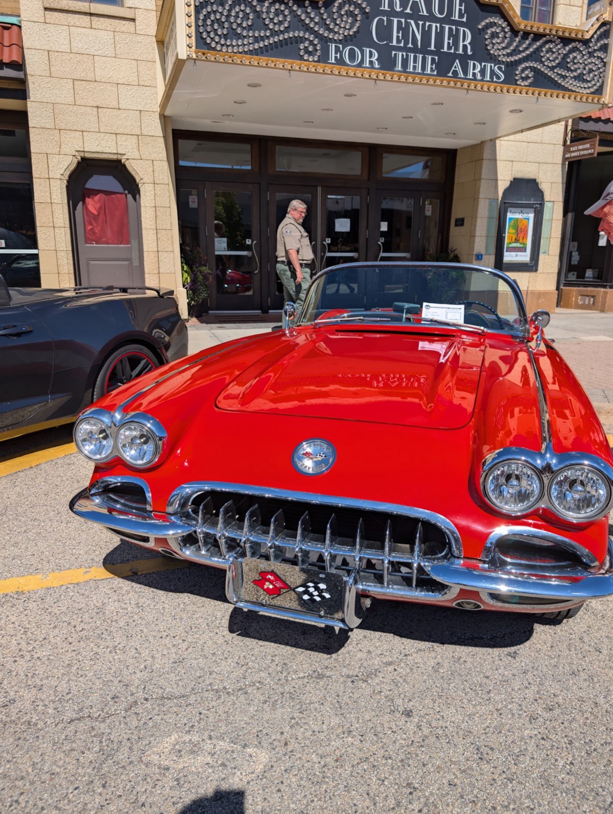 Blue Porsche sports car