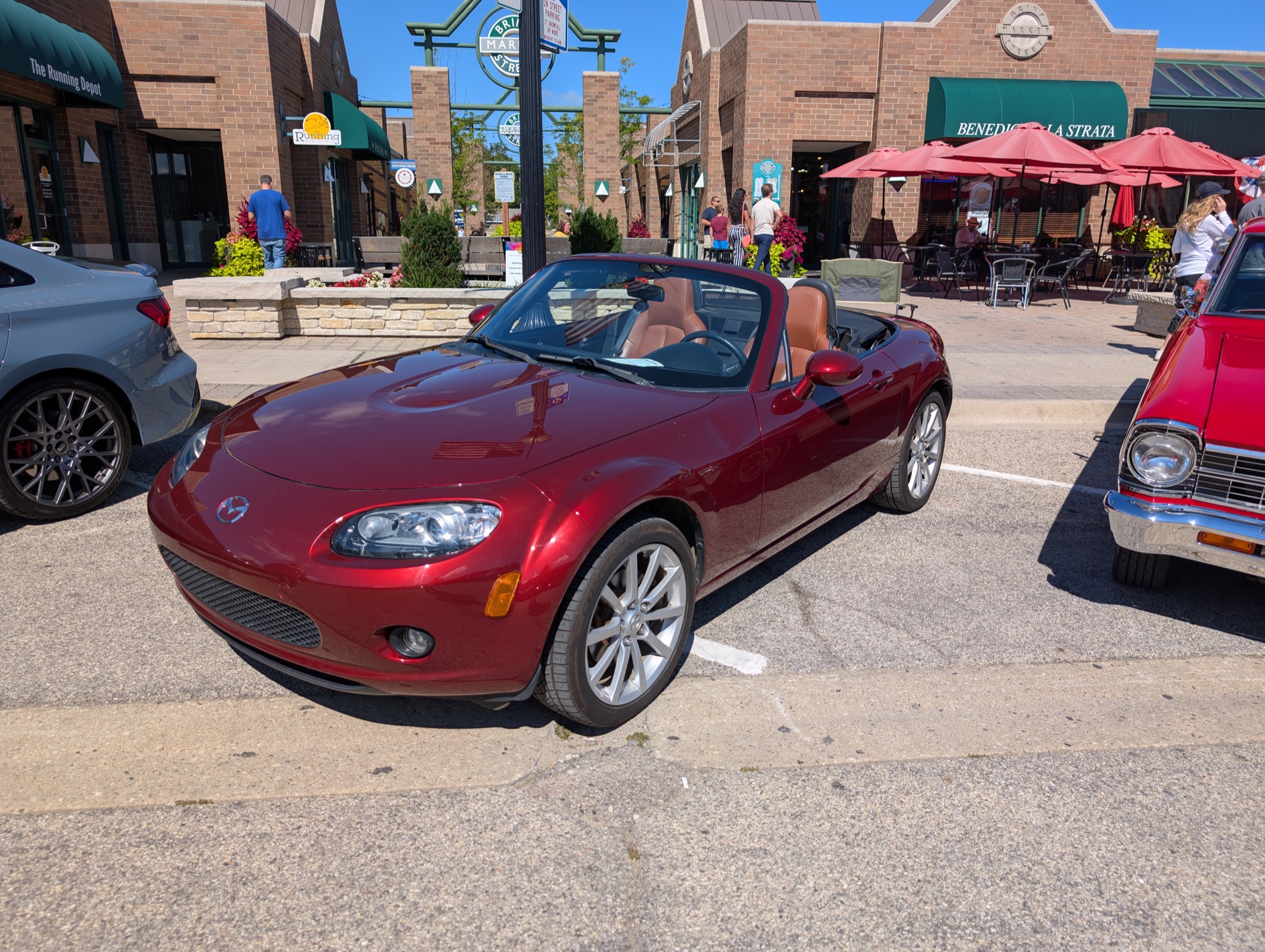 Mazda Miata at downtown Crystal Lake